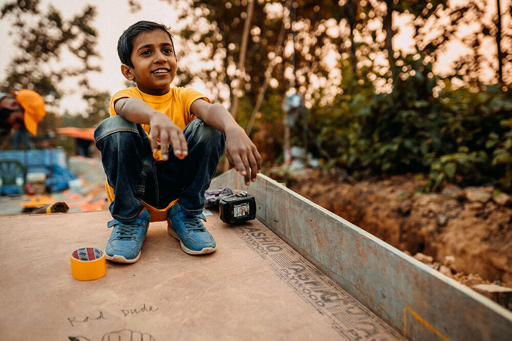 Kid having fun in Bangladesh