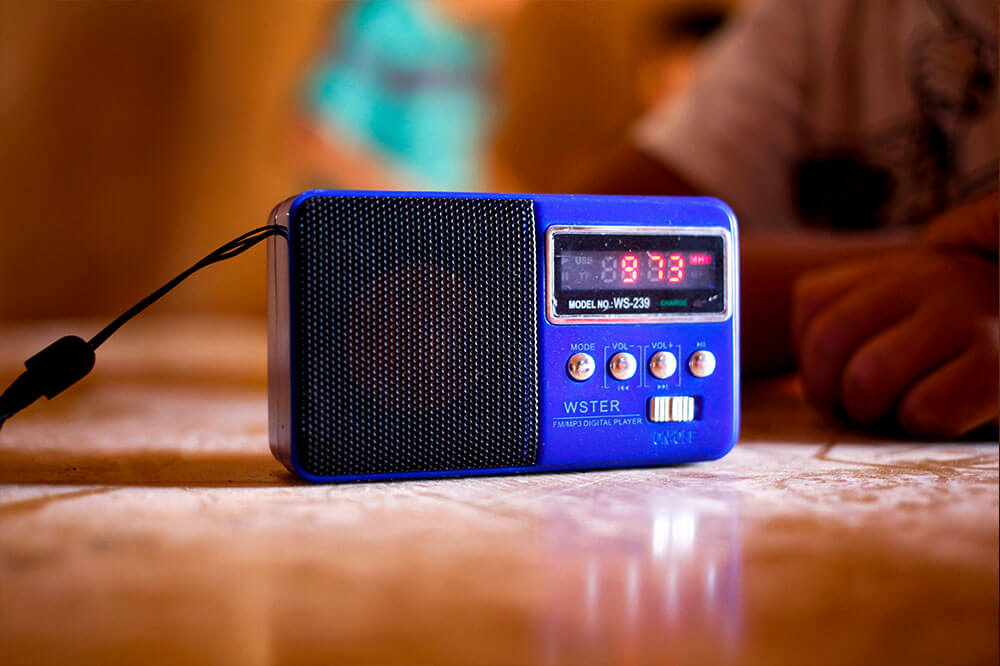 Blue radio in Jordan